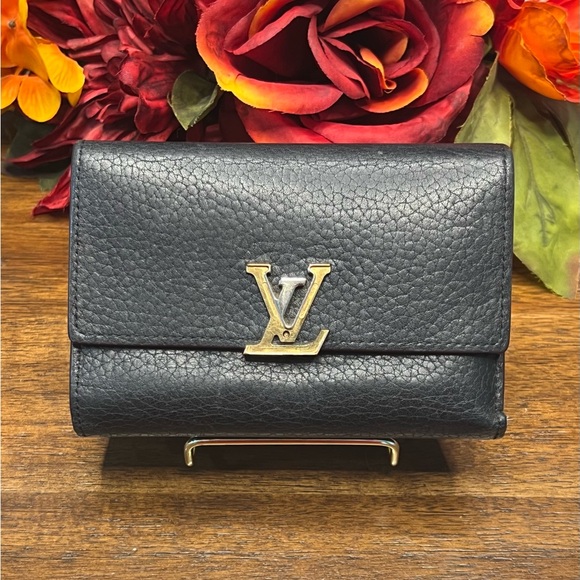 Louis Vuitton Black Leather Women's Wallet